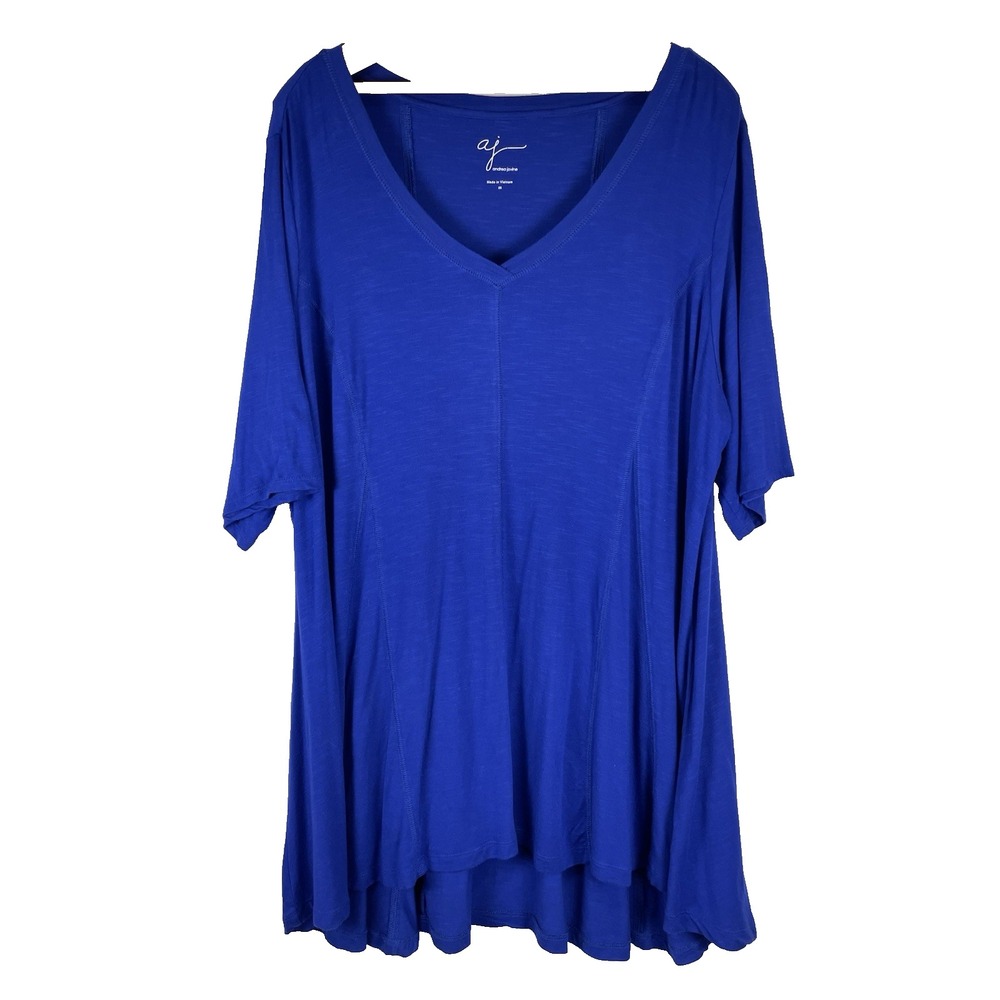 Andrea Jovin Women's‎ Shirt Size 2X Beach, Coastal Nautical Boho Casual
